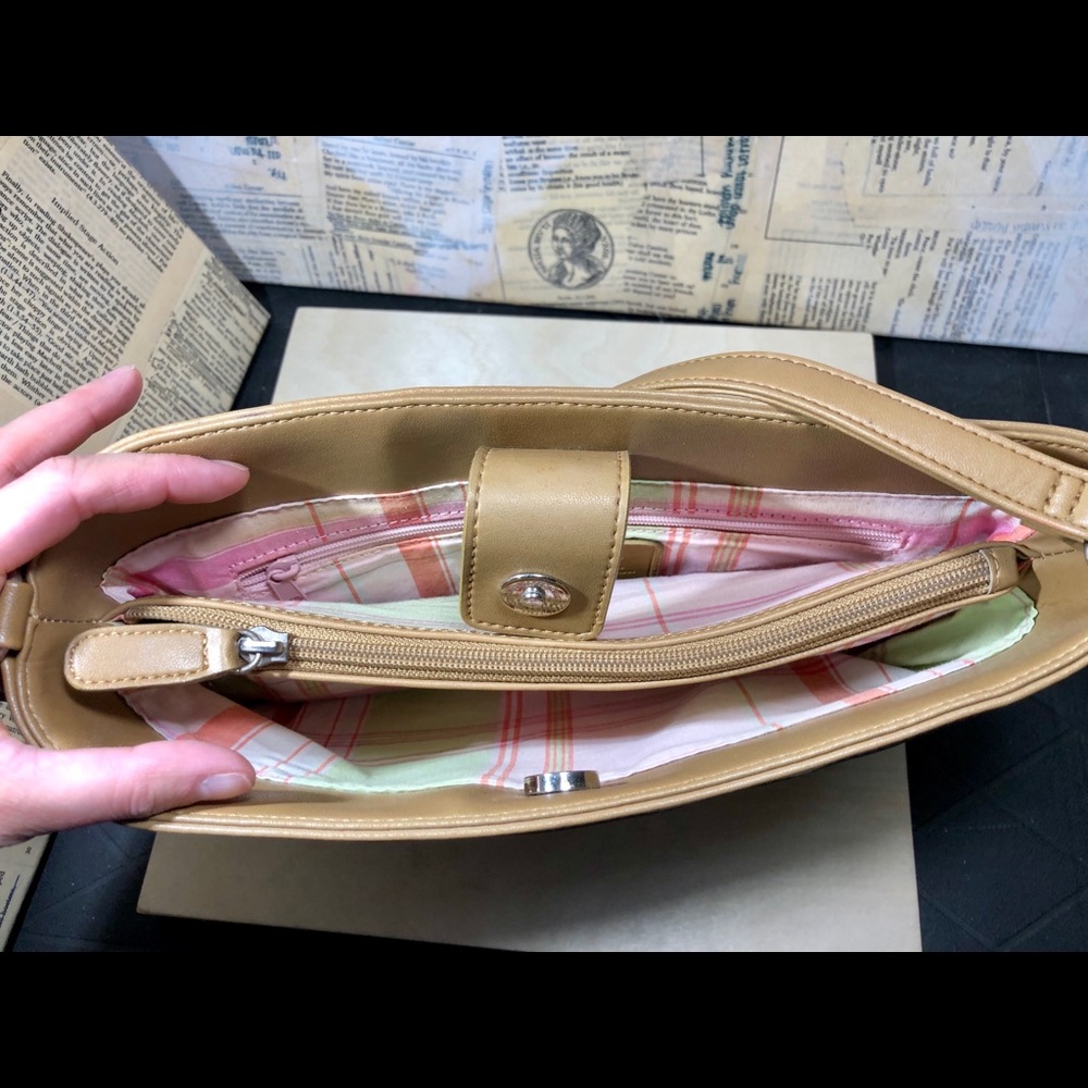 🎉 Fossil Vintage Leather & Woven Straw - Picture 7 of 11